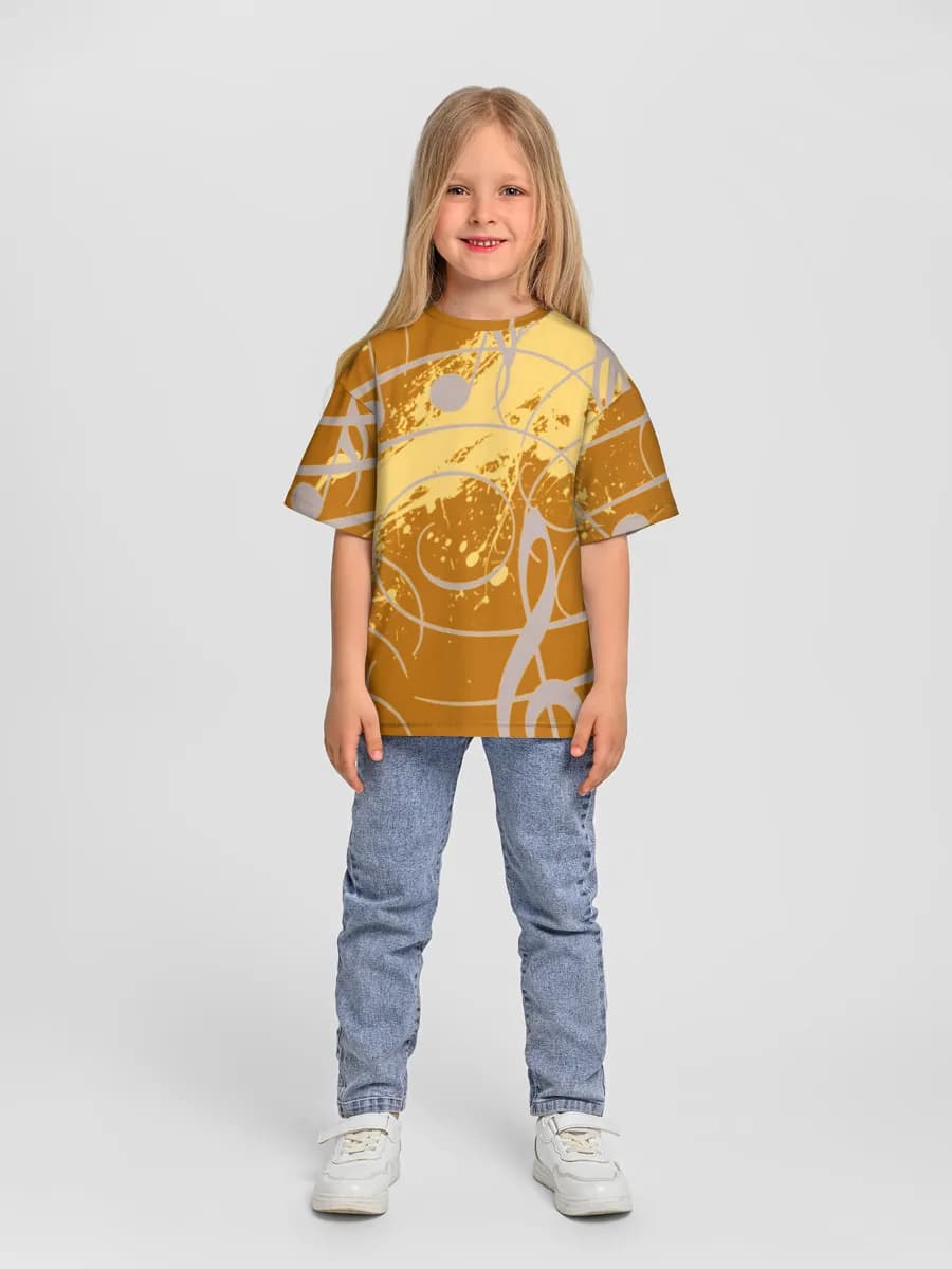Girls' oversized cotton T-shirt