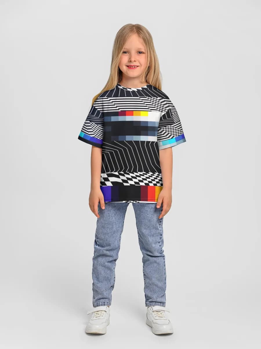 Girls' oversized cotton T-shirt