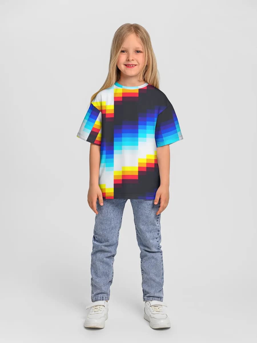 Girls' oversized cotton T-shirt