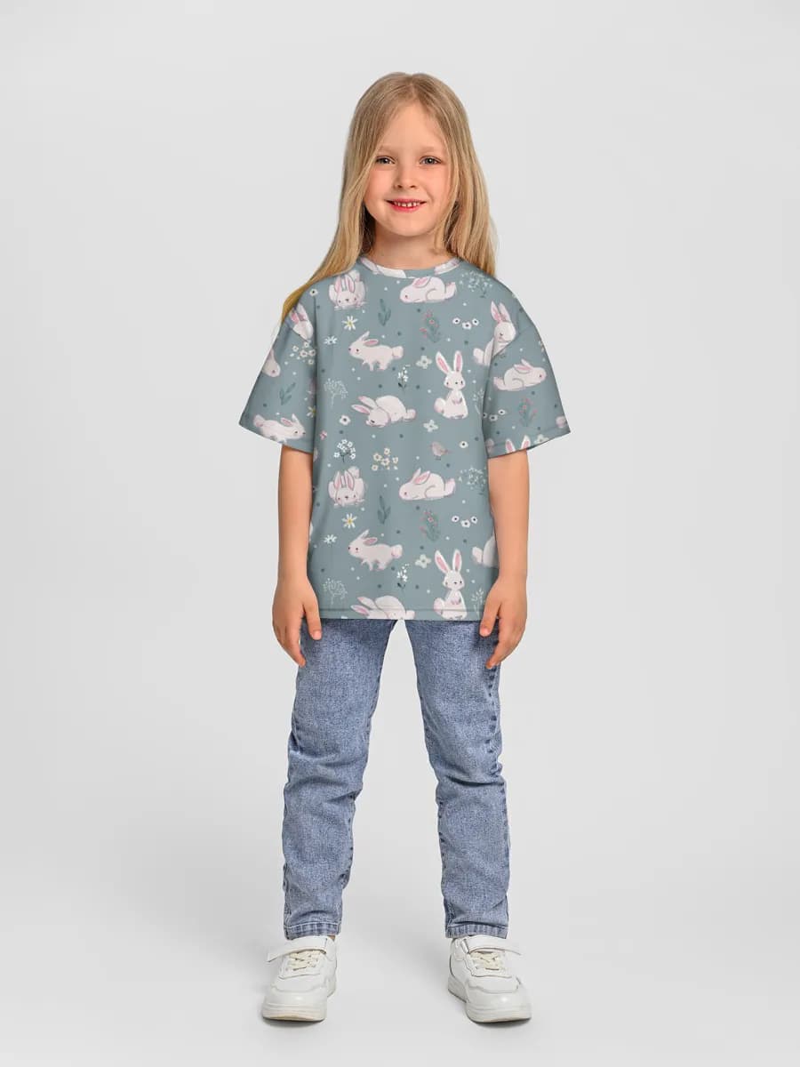Oversized Baumwoll-T-Shirt Mädchen
