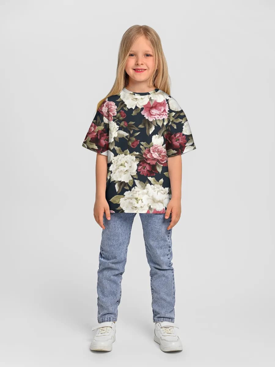 Oversized Baumwoll-T-Shirt Mädchen