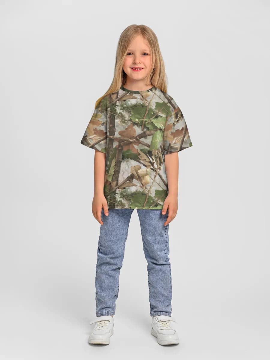 Girls' oversized cotton T-shirt