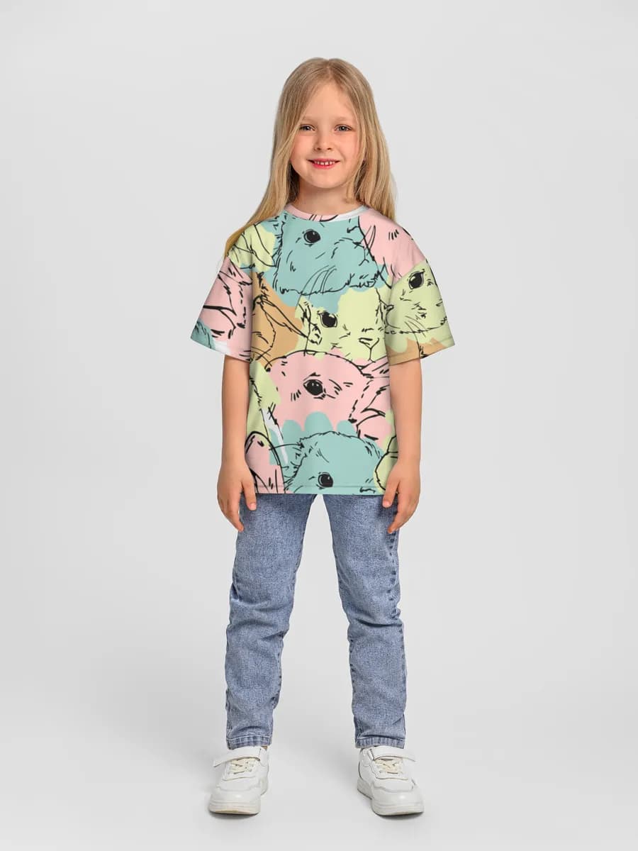 Oversized Baumwoll-T-Shirt Mädchen