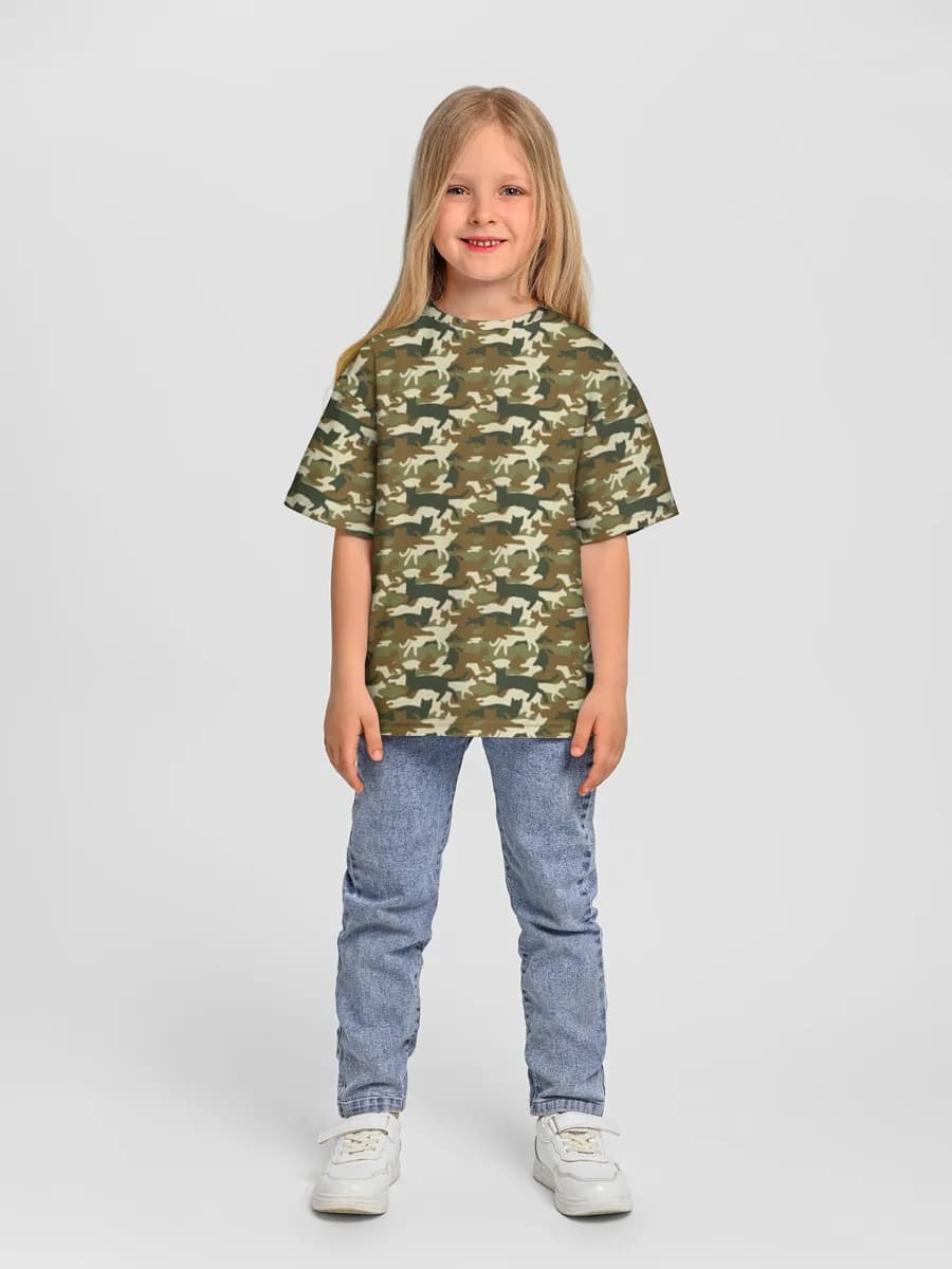 Girls' oversized cotton T-shirt