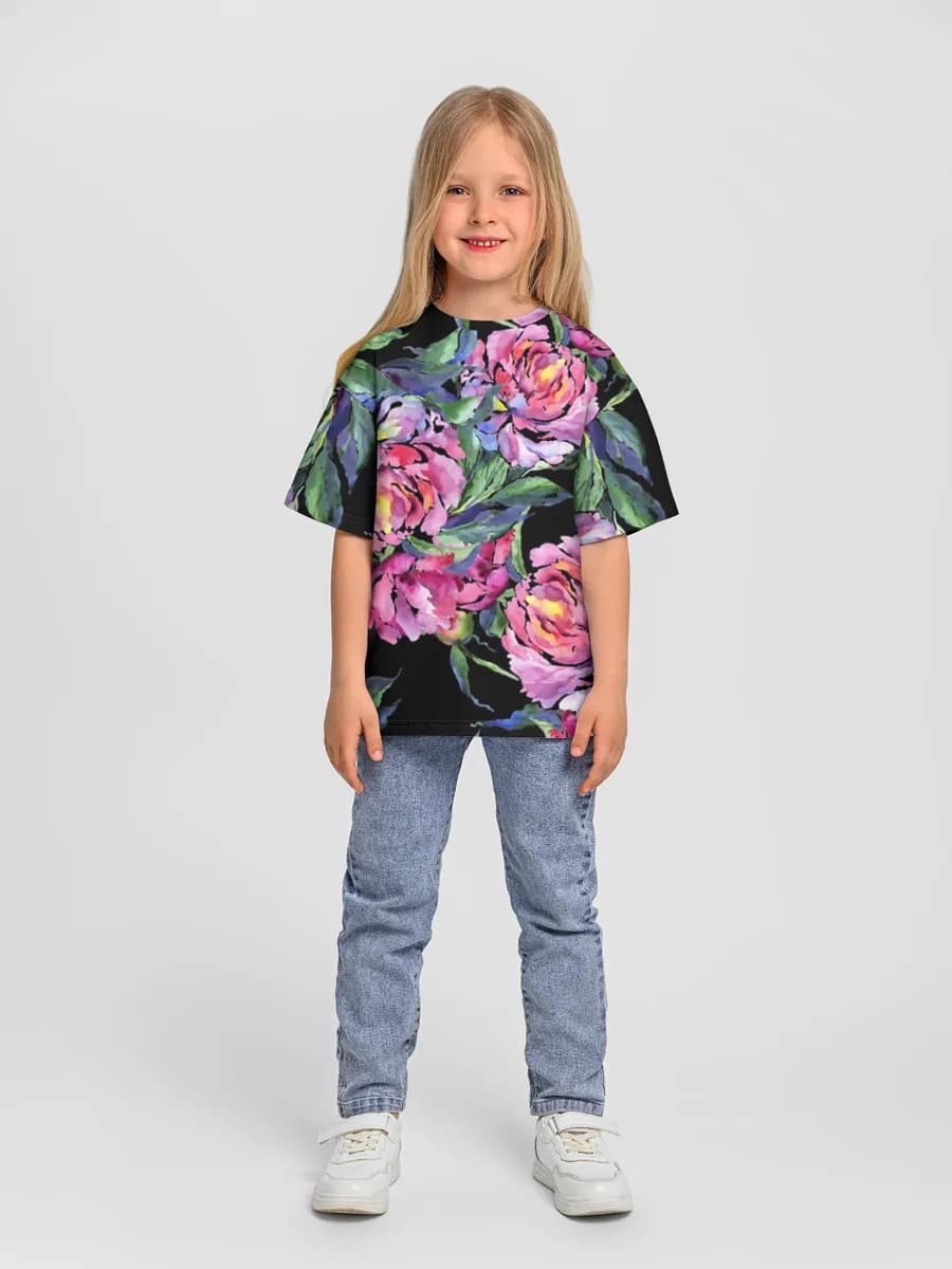 Oversized Baumwoll-T-Shirt Mädchen