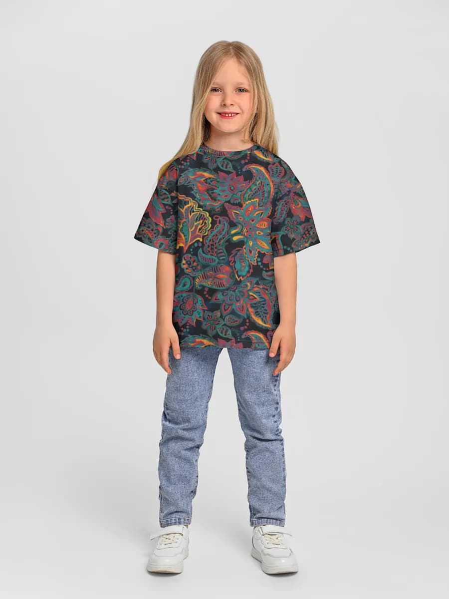 Oversized Baumwoll-T-Shirt Mädchen