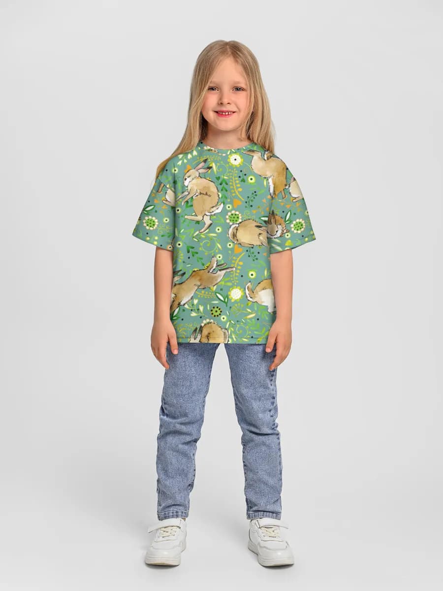 Camiseta Oversize de Algodón Niña