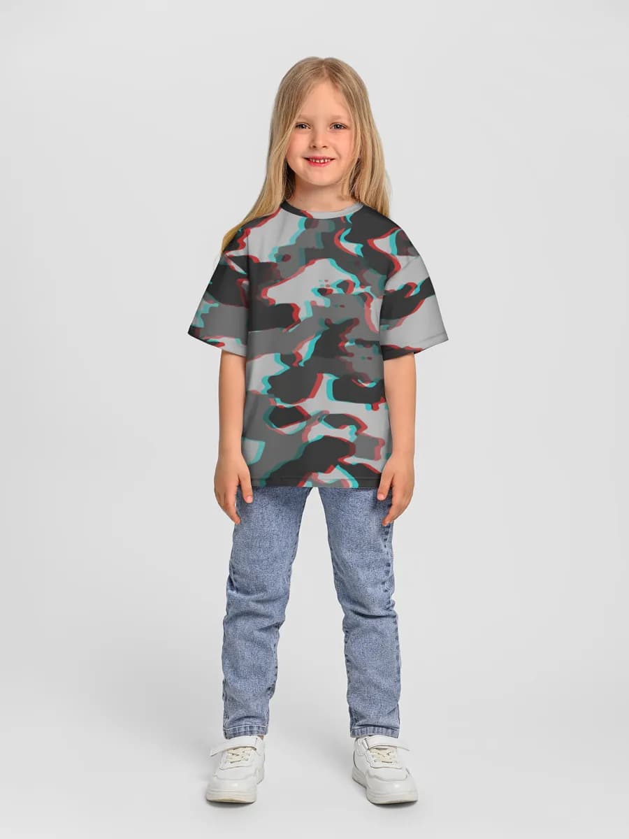 Girls' oversized cotton T-shirt