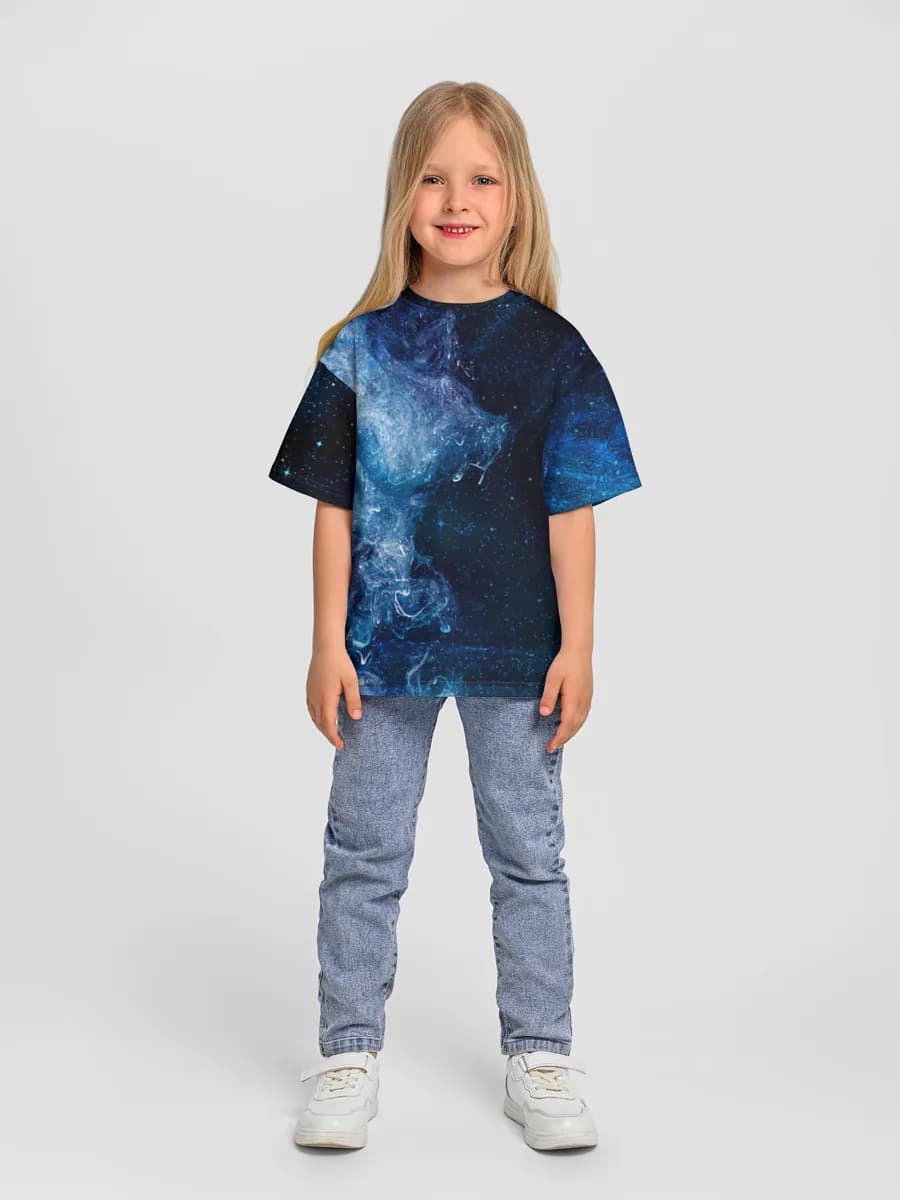 Girls' oversized cotton T-shirt
