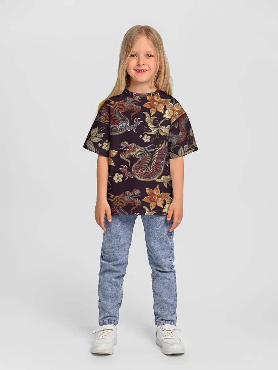 Oversized Baumwoll-T-Shirt Mädchen
