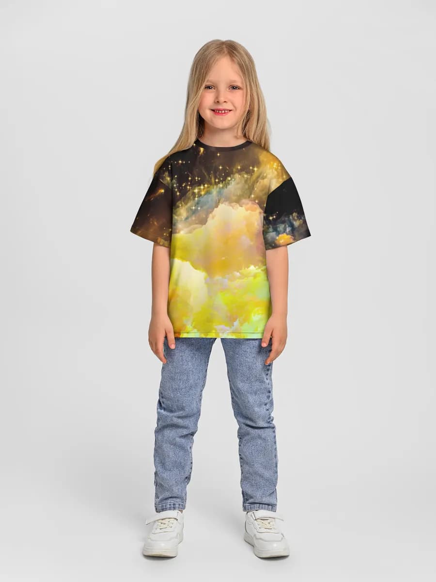 Oversized Baumwoll-T-Shirt Mädchen