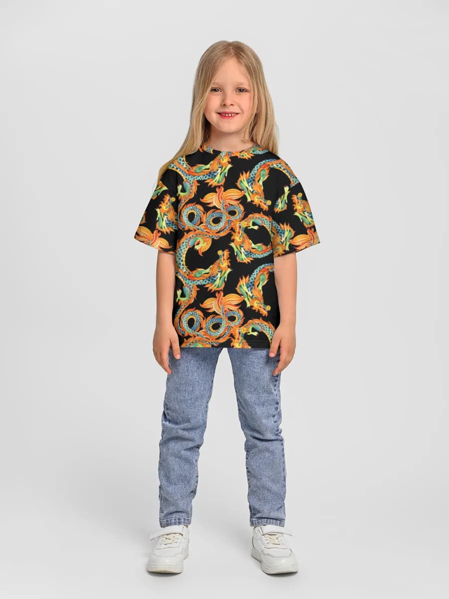 Oversized Baumwoll-T-Shirt Mädchen