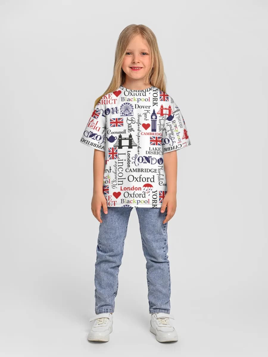 Oversized Baumwoll-T-Shirt Mädchen