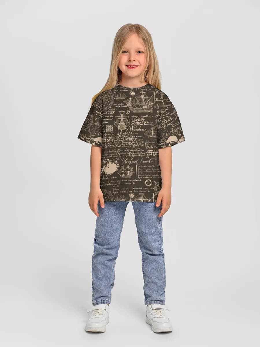 Girls' oversized cotton T-shirt