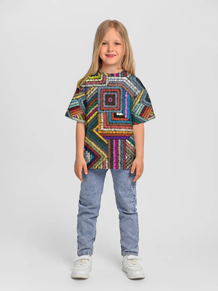 Camiseta Oversize de Algodón Niña