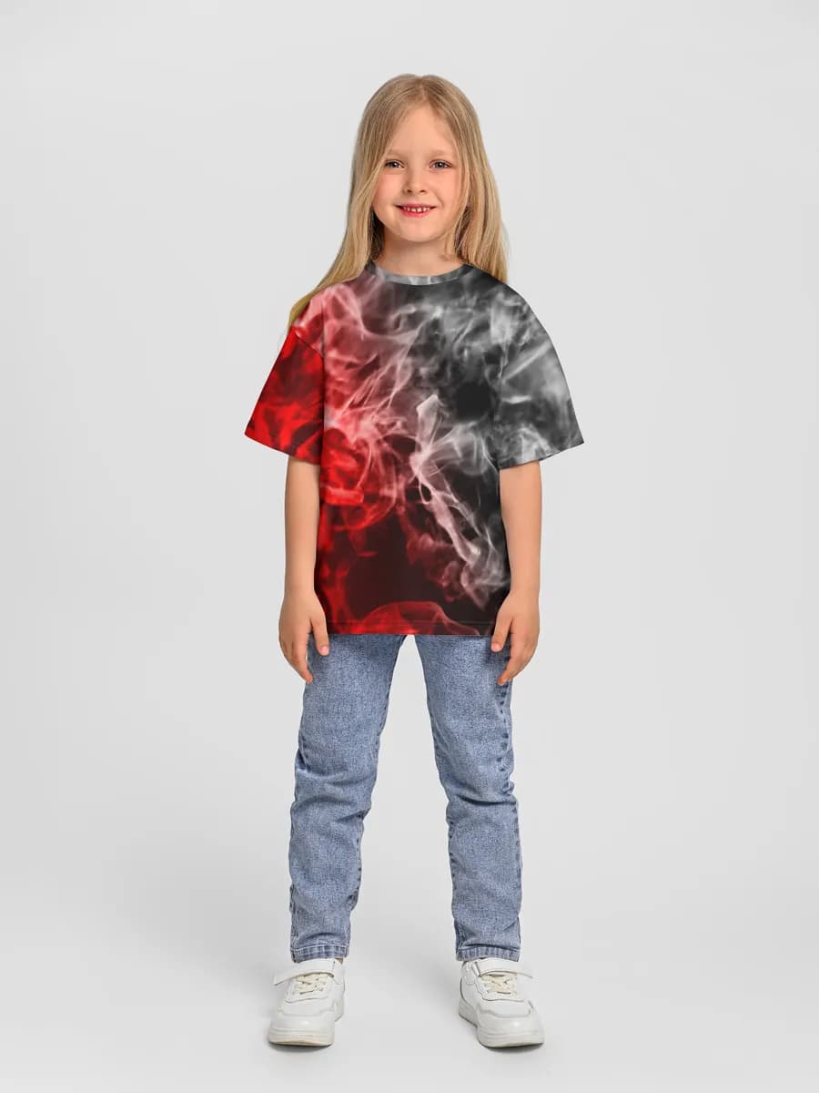 Girls' oversized cotton T-shirt
