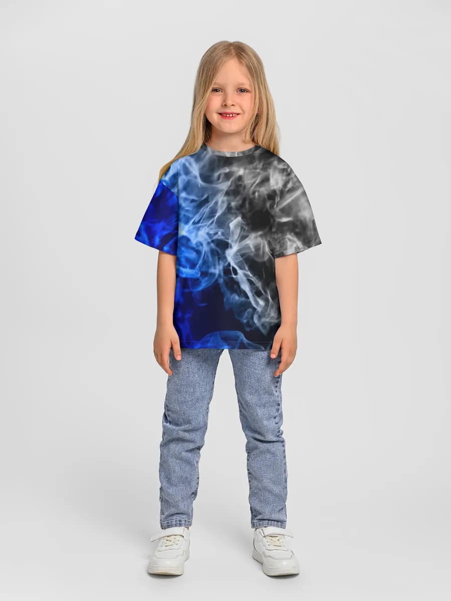Girls' oversized cotton T-shirt