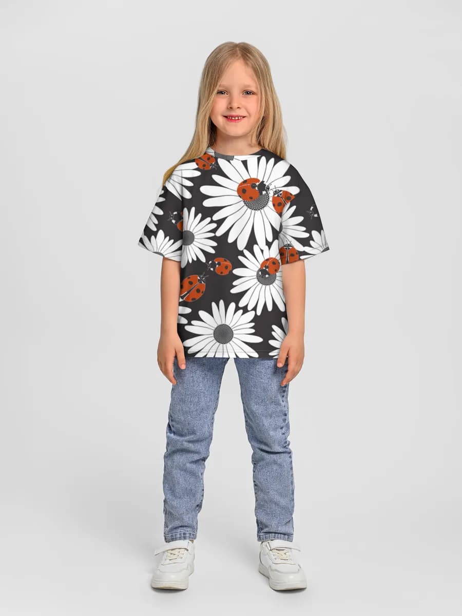Camiseta Oversize de Algodón Niña