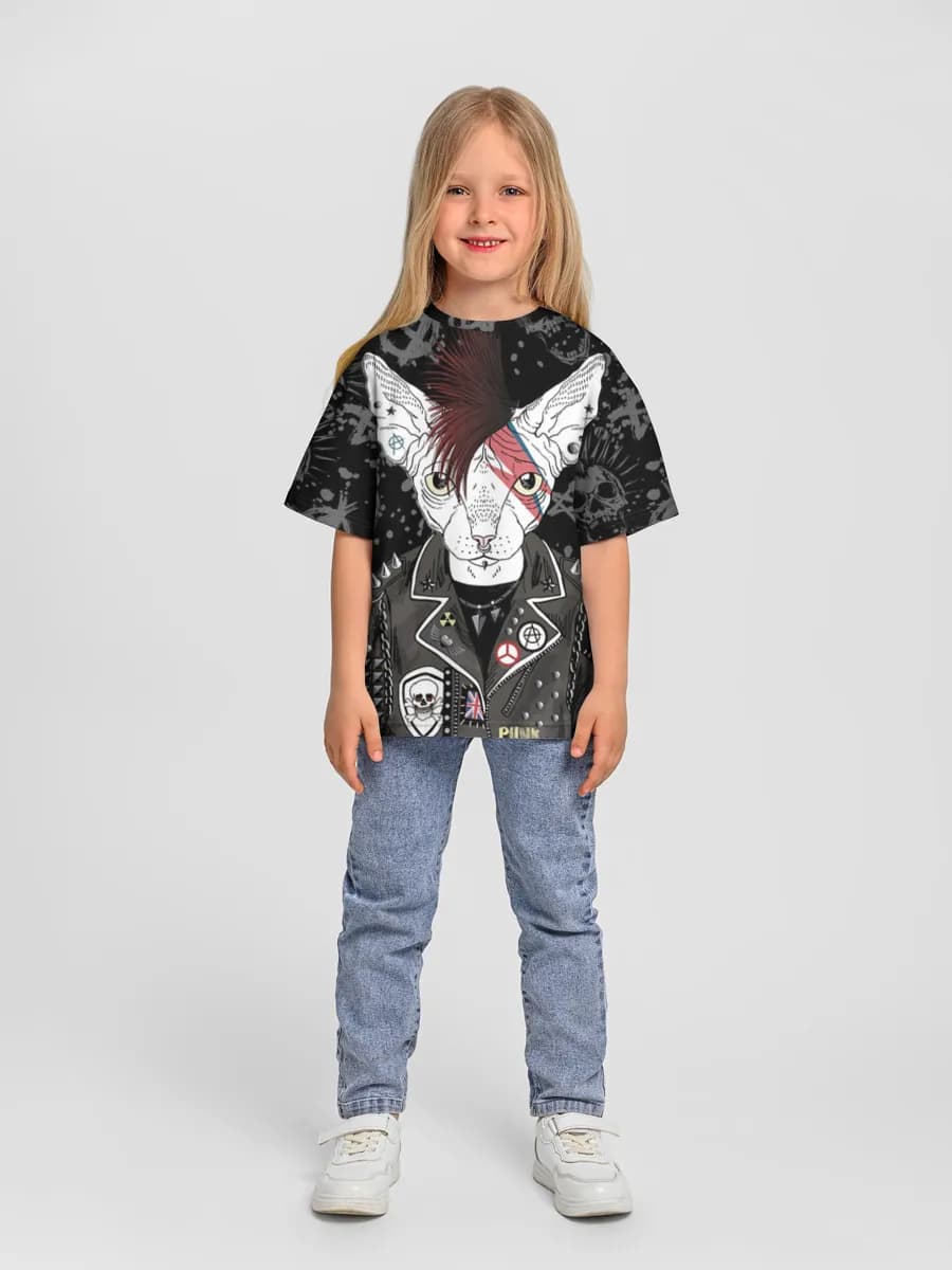 Camiseta Oversize de Algodón Niña