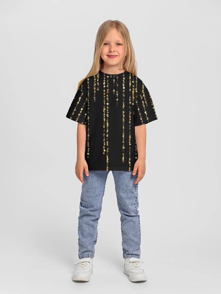 Girls' oversized cotton T-shirt