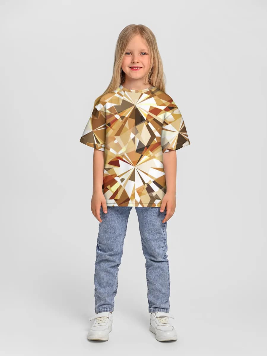Girls' oversized cotton T-shirt