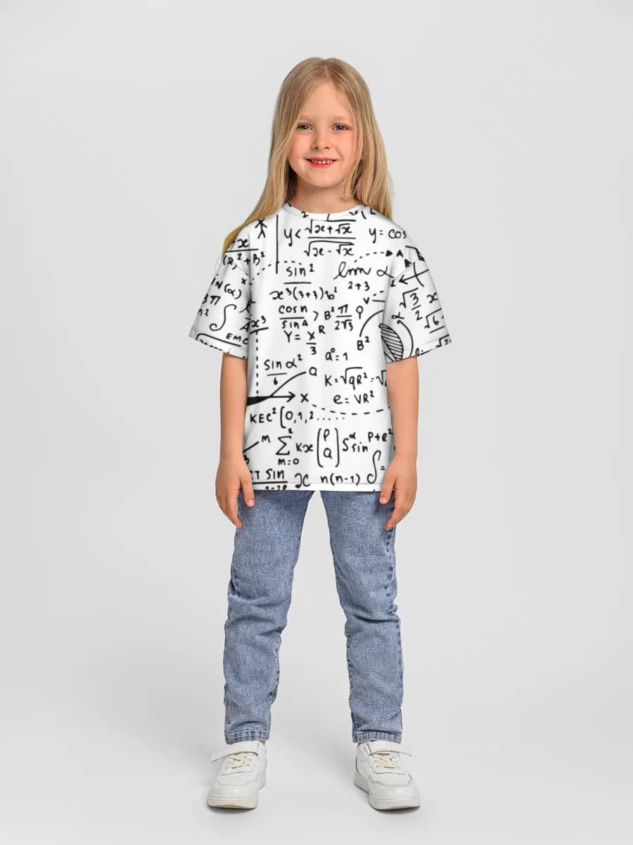 Girls' oversized cotton T-shirt