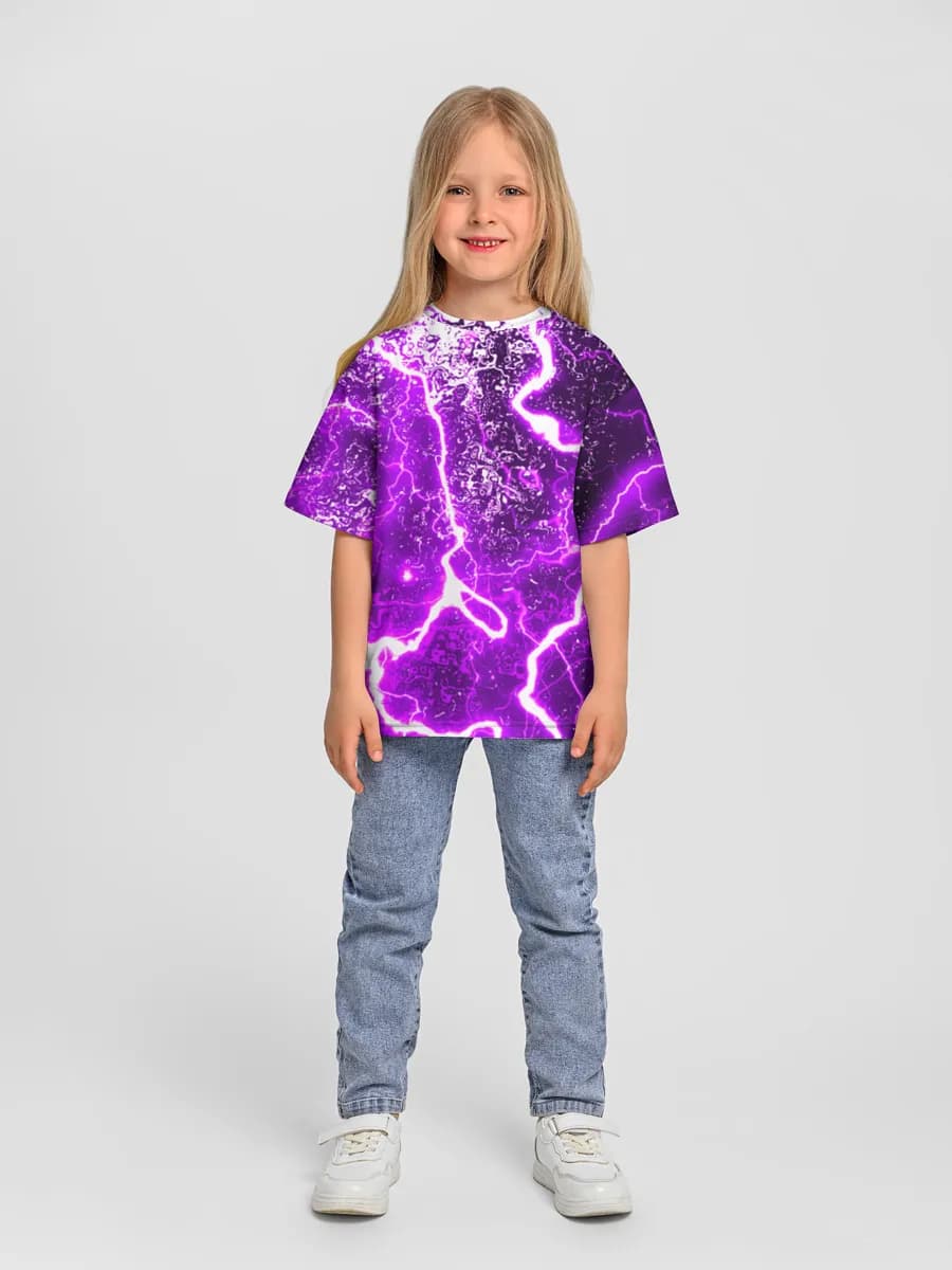 Girls' oversized cotton T-shirt