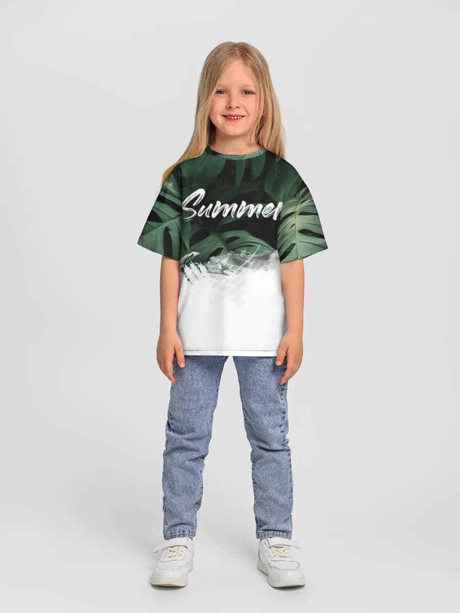 Oversized Baumwoll-T-Shirt Mädchen