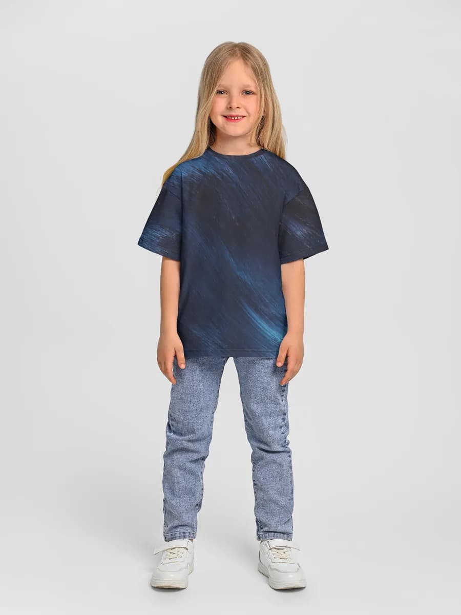 Girls' oversized cotton T-shirt
