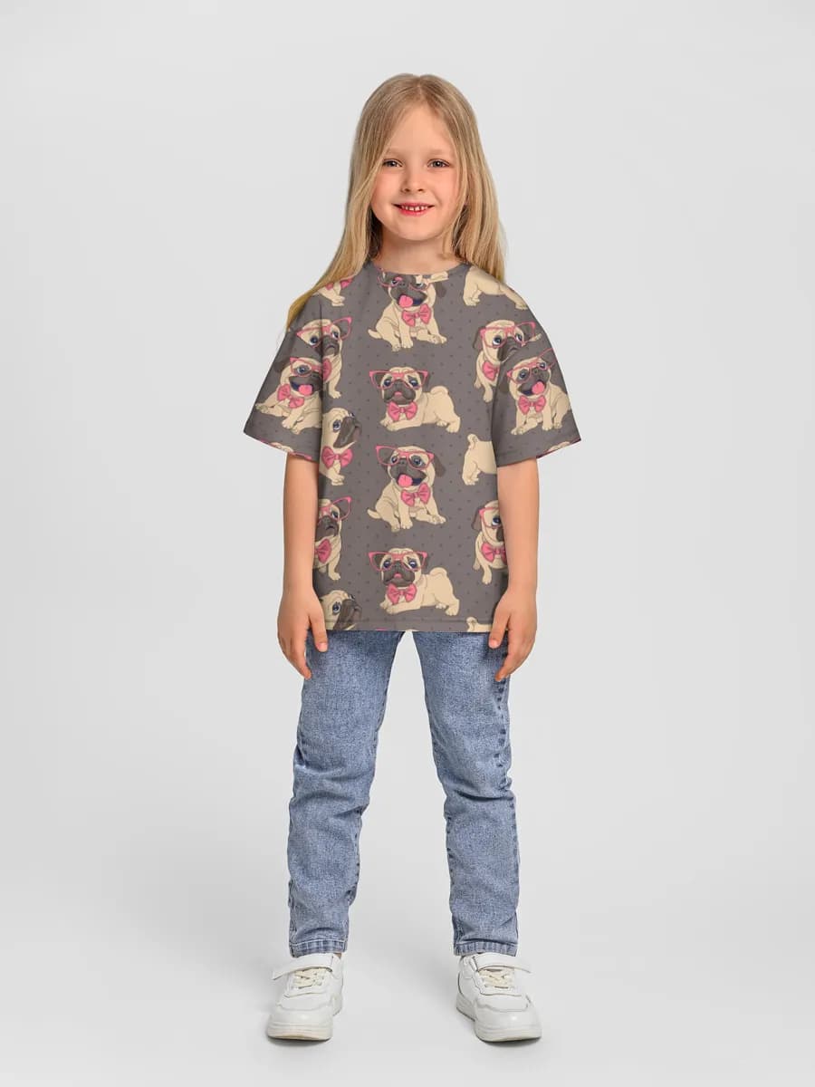 女の子 ビッグシルエット コットンTシャツ