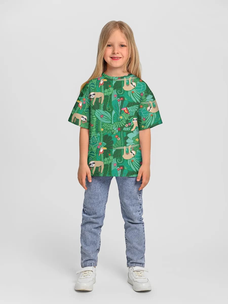 Oversized Baumwoll-T-Shirt Mädchen