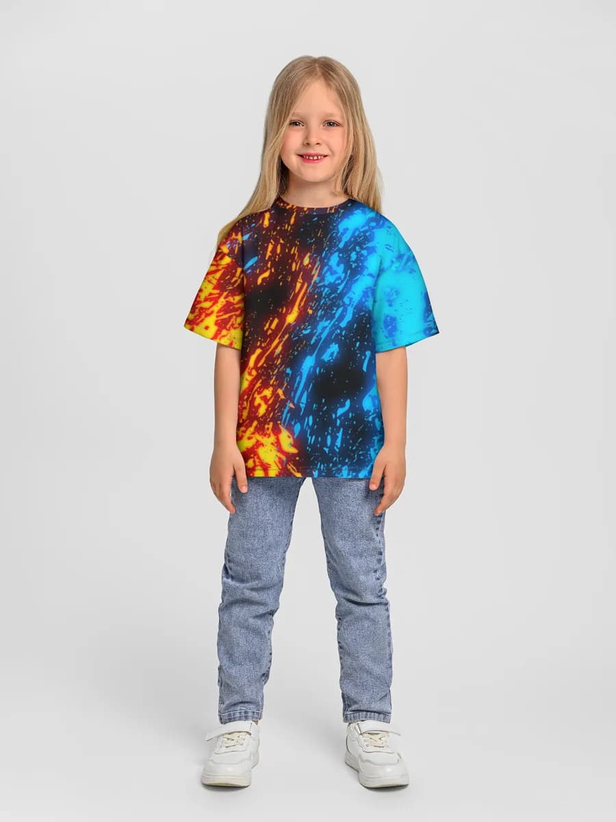 Oversized Baumwoll-T-Shirt Mädchen