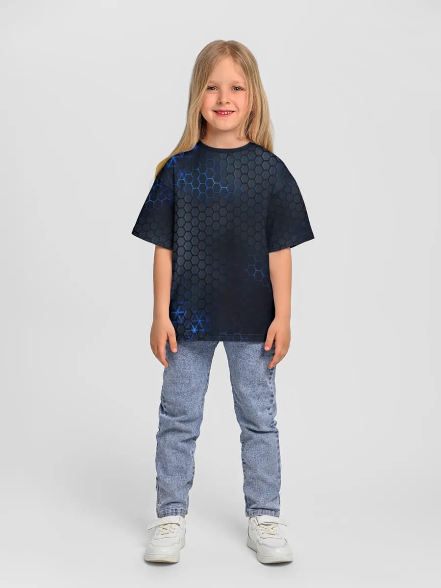 Girls' oversized cotton T-shirt