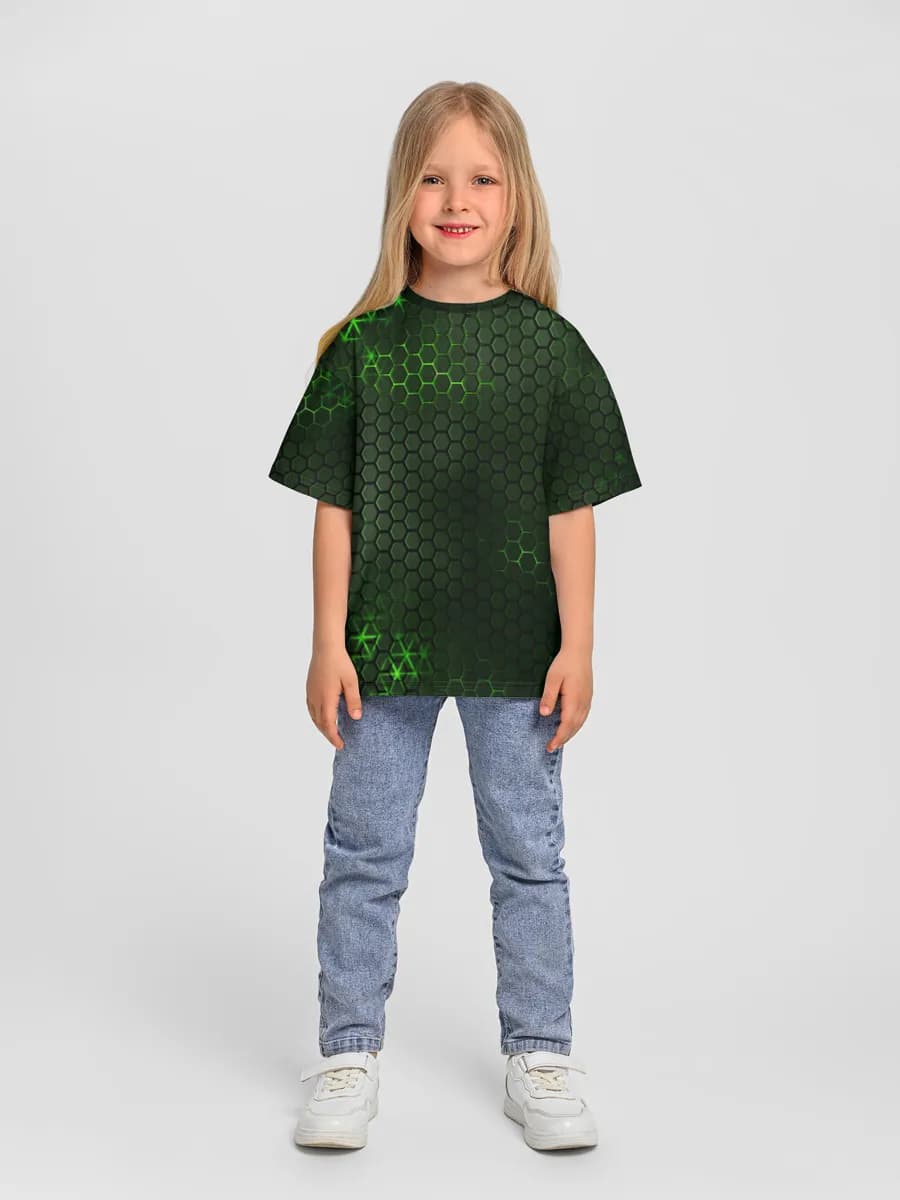 Girls' oversized cotton T-shirt