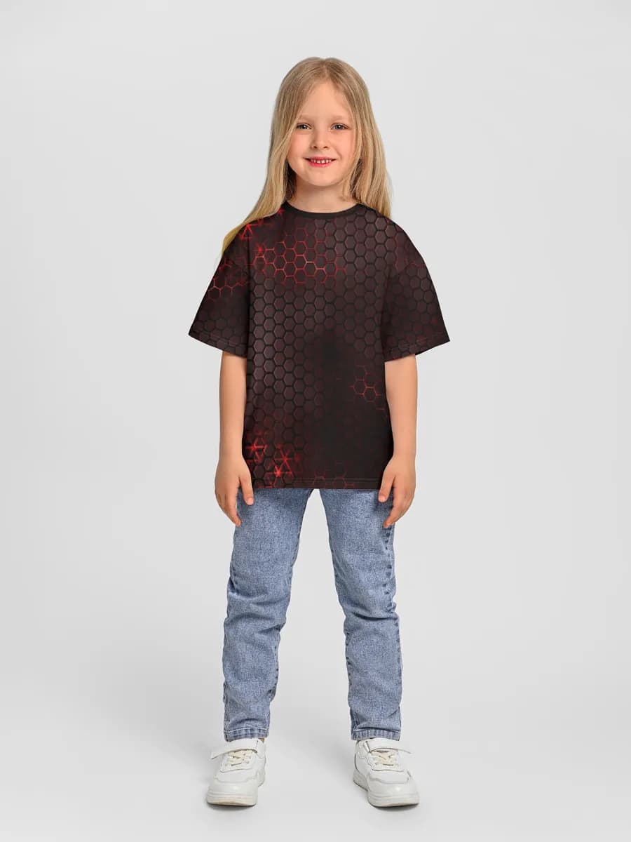 Girls' oversized cotton T-shirt