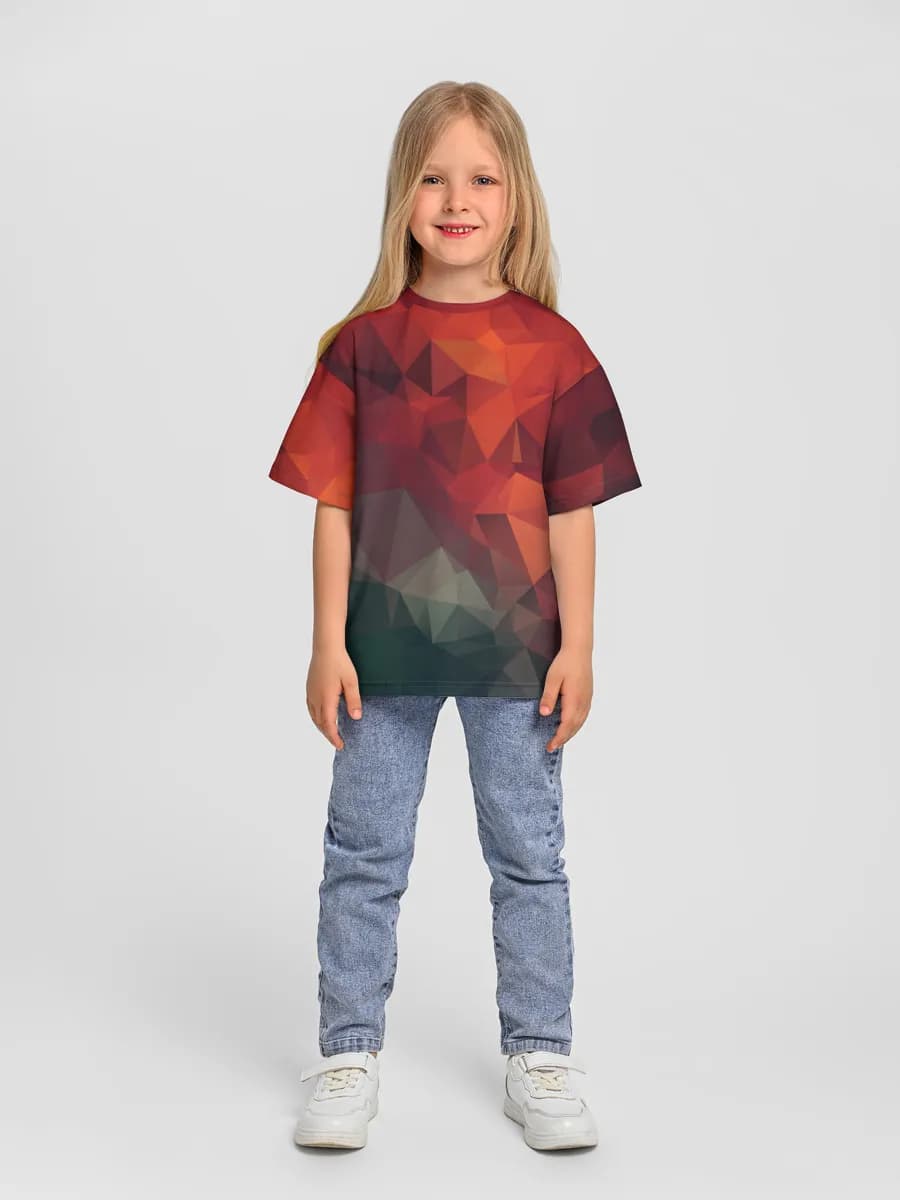 Girls' oversized cotton T-shirt