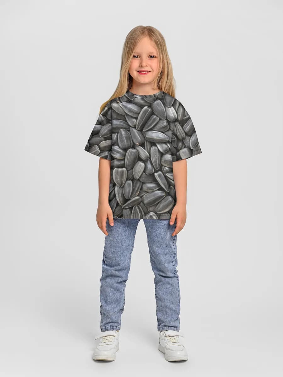 Girls' oversized cotton T-shirt