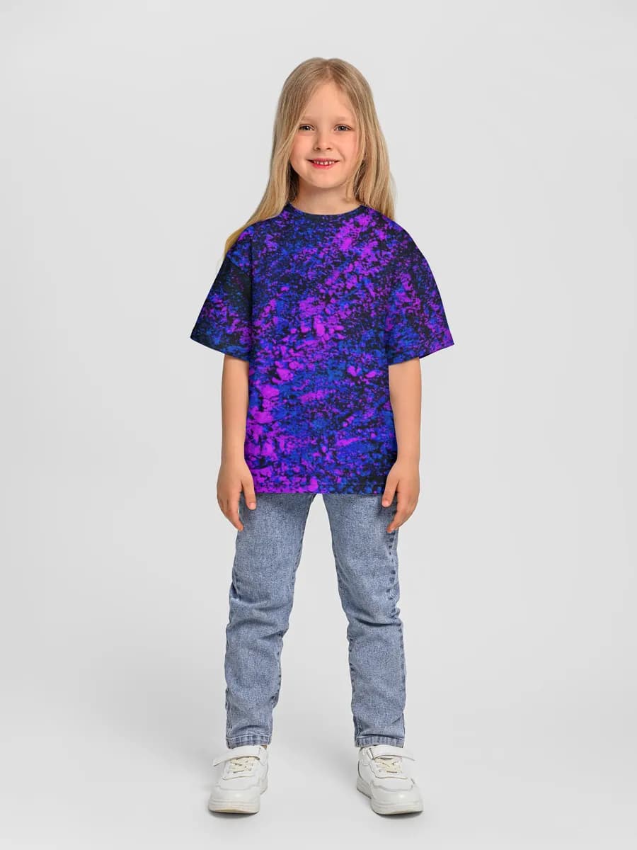 Girls' oversized cotton T-shirt
