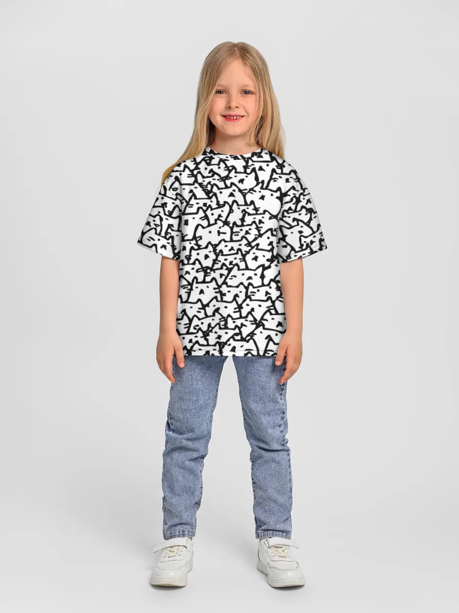 Camiseta Oversize de Algodón Niña