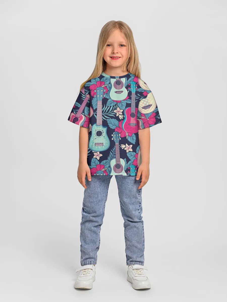 Camiseta Oversize de Algodón Niña