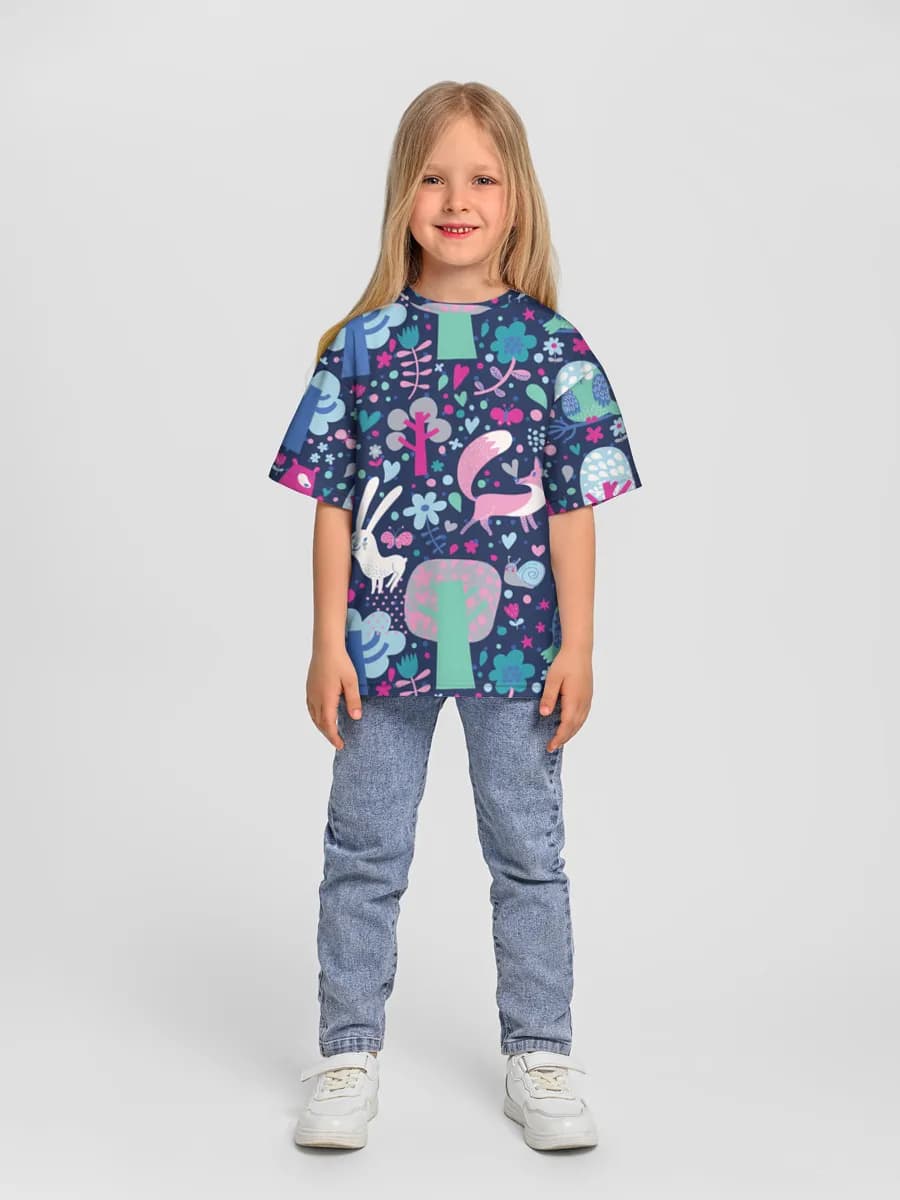 Oversized Baumwoll-T-Shirt Mädchen