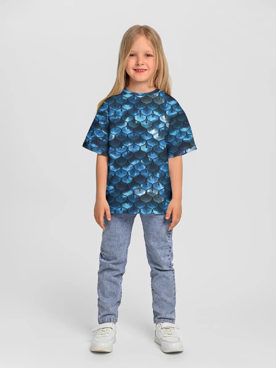 Oversized Baumwoll-T-Shirt Mädchen