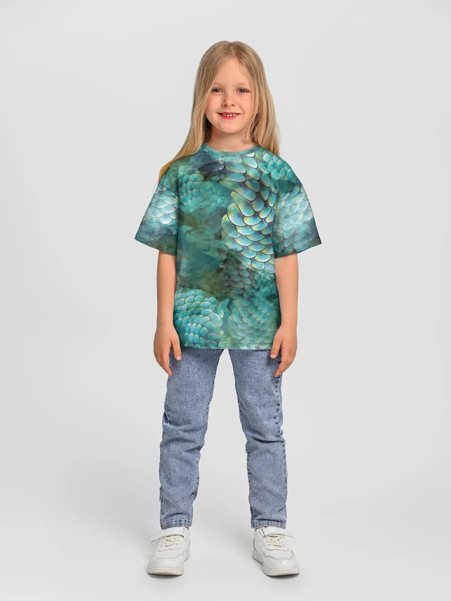 Oversized Baumwoll-T-Shirt Mädchen