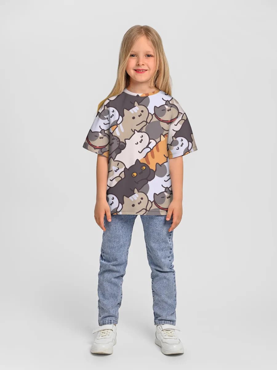 Camiseta Oversize de Algodón Niña