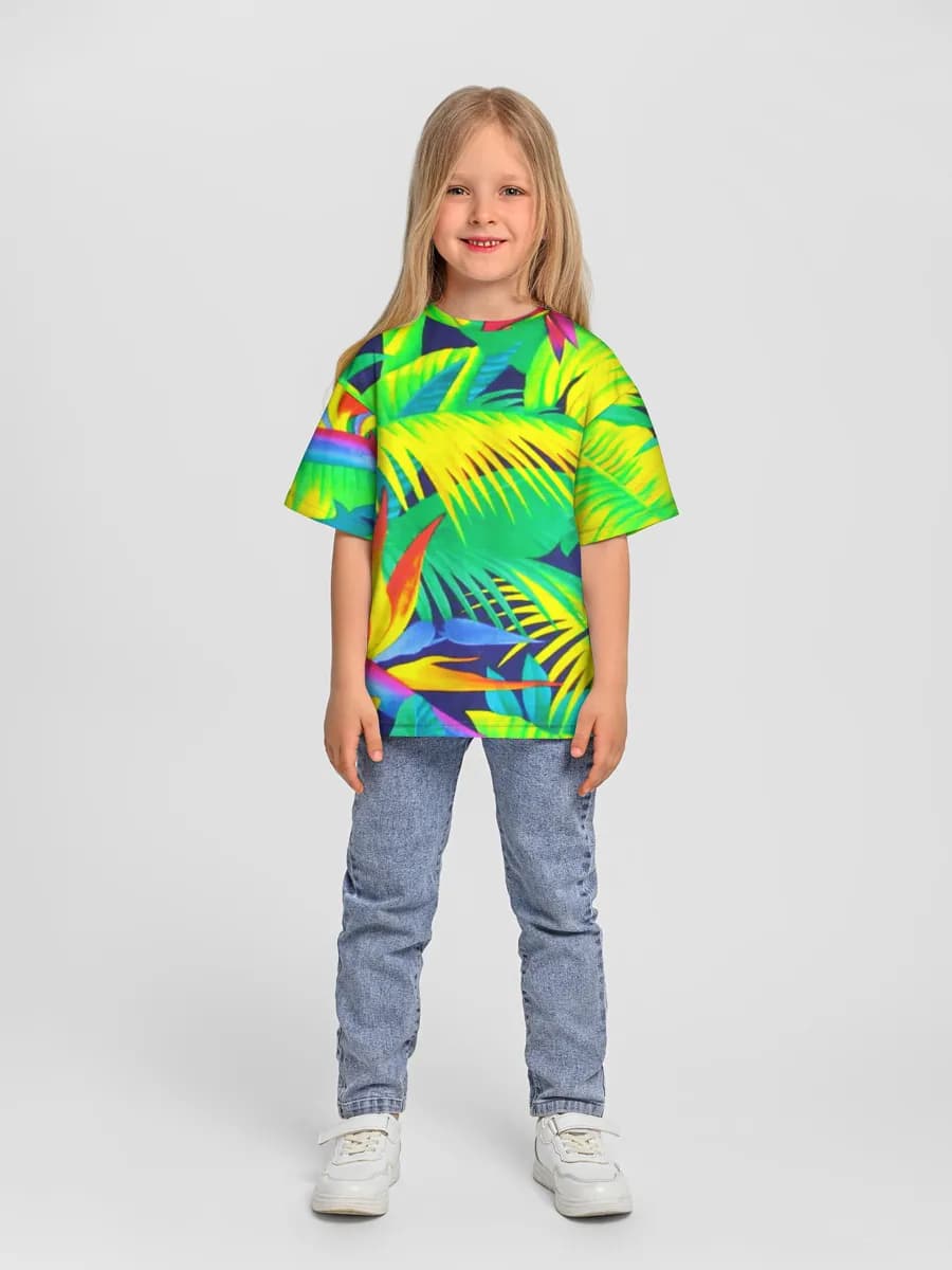 Oversized Baumwoll-T-Shirt Mädchen