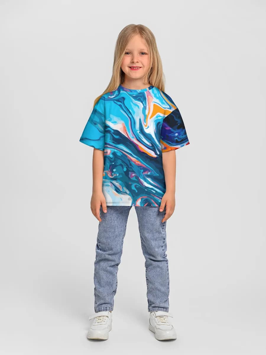 女の子 ビッグシルエット コットンTシャツ