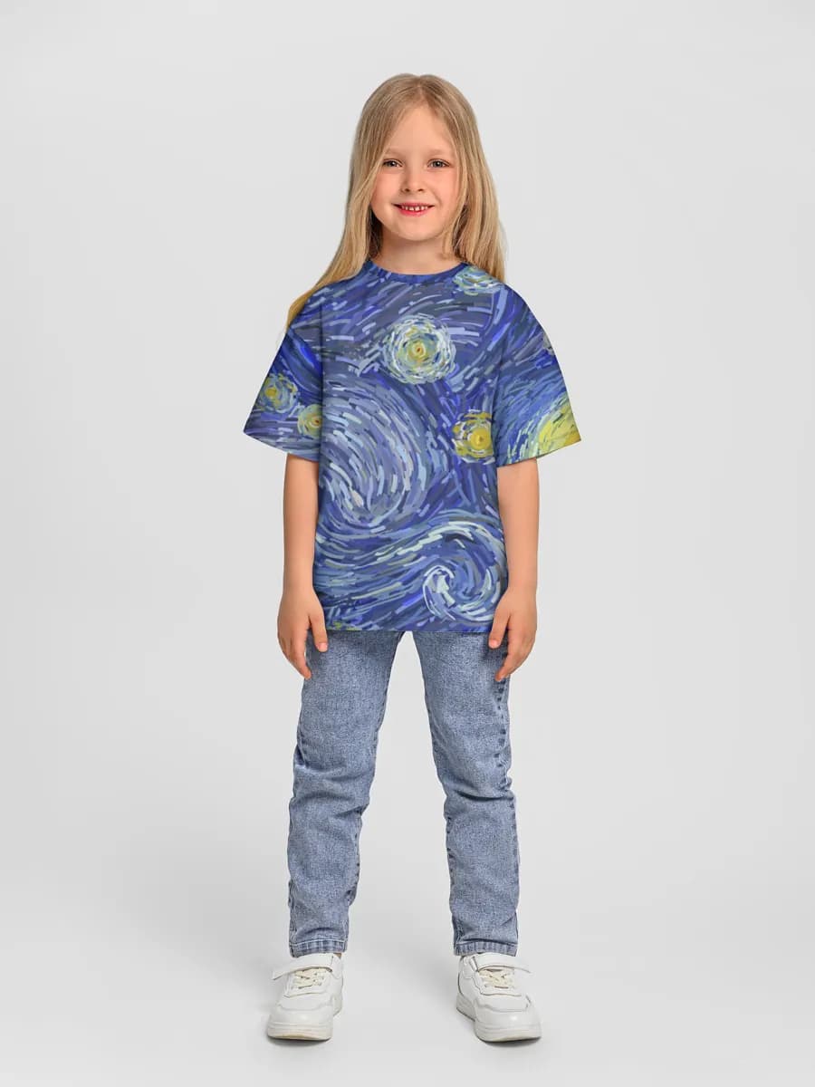Girls' oversized cotton T-shirt