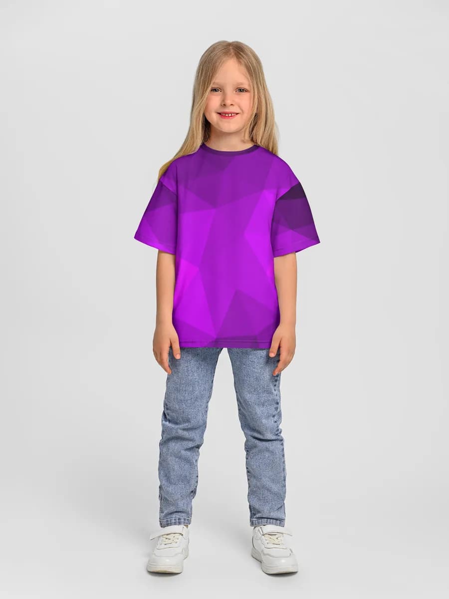 Girls' oversized cotton T-shirt