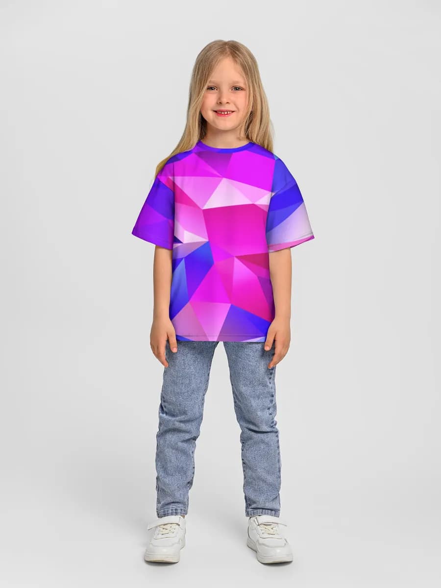 Girls' oversized cotton T-shirt