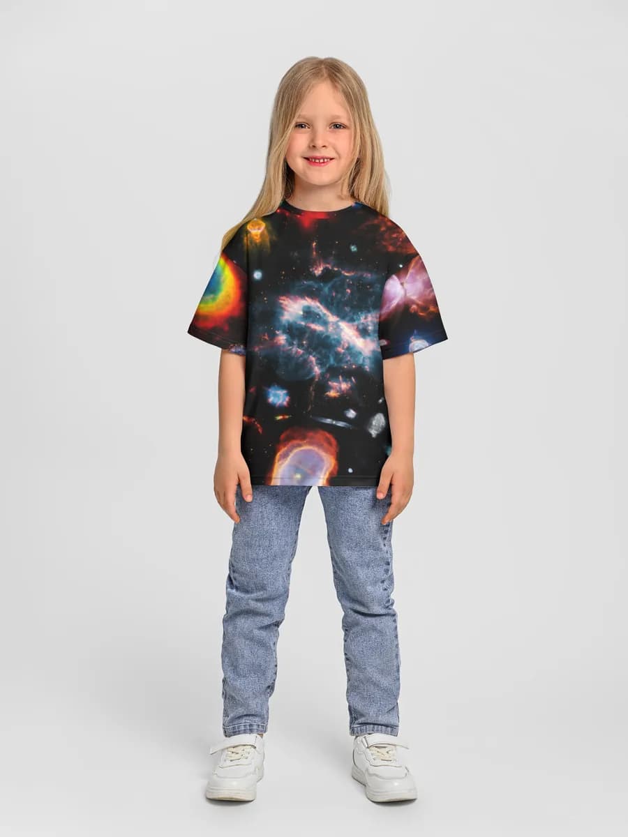 Oversized Baumwoll-T-Shirt Mädchen